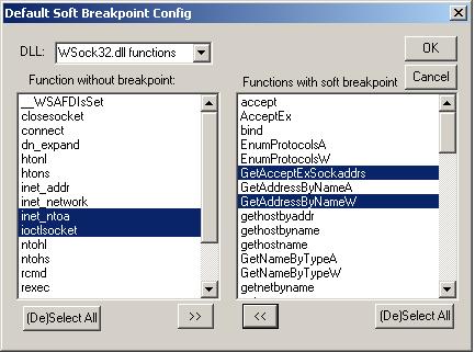 Selection of Default Soft Breakpoints